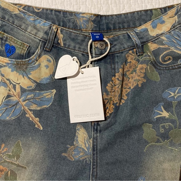 Aelfric Eden Flower Super Baggy Wide Leg Jeans | Size 34 (US 14) - Picture 7 of 16